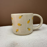 Handmade/Hand Painted Pottery Mug - Lemons