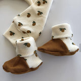 Cotton Waffle/ Merino Booties
