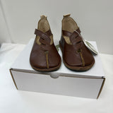 Brown Leather Twist Sandal