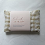 Botanical Eye Pillow- Brown  Gingham