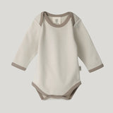 Long Sleeve Bodysuit - Oat Contrast
