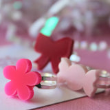 Crimson Bow Statement Ring
