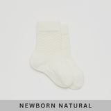 Merino Wool Crew Socks | Baby | Pearl