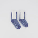 Periwinkle Check Merino Socks