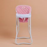 Tiny Harlow Dolls Highchair - Pink Gingham