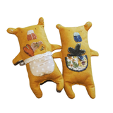 Felt Embroidery Bears- Mustard assorted