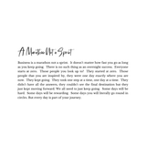 A Marathon Not A Sprint - Print