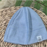 Baby Beanie 0-6M - Blue Stripe