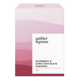 GATHER & GRAZE RASPBERRY & DARK CHOCOLATE ALMONDS 50G