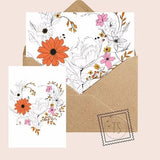 Braintree Heart Card in colours of Pinks and Tangerine