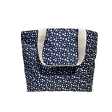 Navy Daisies Tote Bag