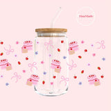 Glass Tumbler with Straw - Sweet Treat