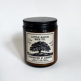 "OAKMOSS & AMBER pure soy candle / musk, moss, blonde wood, amber, tonka bean