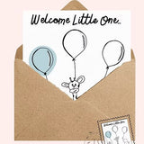 Welcome Little One Card - Blue