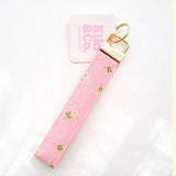Wristlet Keychains -Pink Petal
