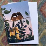 Cuddling Birds Greeting Card