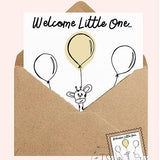 Welcome Little One Card - Yellow
