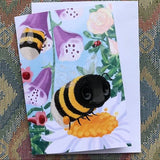Bumblebee Garden Greeting Card