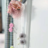 Handmade Hair Clip Garland - Pink Floral