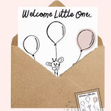 Welcome Little One Card - Pink
