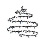 Xmas Tree Card Blue Baubles