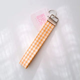 Wristlet Keychains - Yellow Gingham