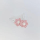 Daisy Appliqué Snap Clip Duos