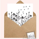Wildflowers Black  Card