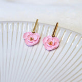 Flower Heart Drop Earrings