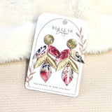 Flower Print Fern Dangle