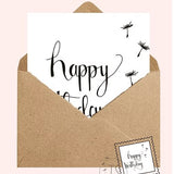 Happy Birthday Card - Black