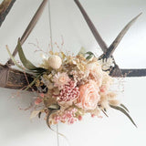 Floral Antler - Pink/White