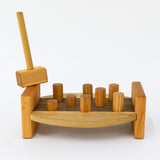 Wooden Hammer + Peg Set