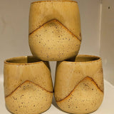 Gorgeous Speckled Golden Oat Thumb Dent Tumblers