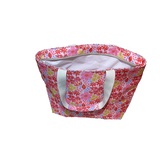 Pink Floral Tote Bag