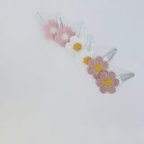 Daisy Appliqué Snap Clip Duos