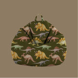 Kids Bean Bag Chair | Dinosaurs Olive