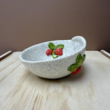 White Speckle Strawberry Bowl - Small