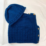 Navy Vest + Hat - 6-12M