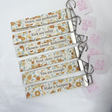 Keychain - Apricot Floral