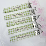 Keychain - Matcha Gingham