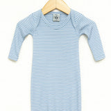 Merino Gown - Blue Stripe