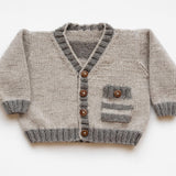 Brown Stripe  Cardigan 1-2Y