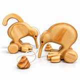 Handmade Wooden Pull Along Kiwi