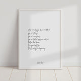 'And one day you discovered' Print