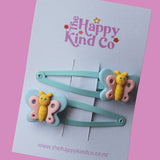 Baby Blue Butterfly Clips 2 Pack