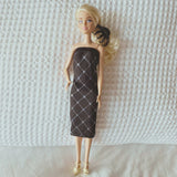 Barbie Short Dress (Black & Silver)