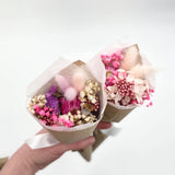 Mini Dried Bud Bunches  - Pink