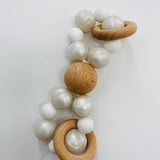 Silicone Teething Loops - White/Pearl White