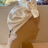Merino Knot on Top Hat - White